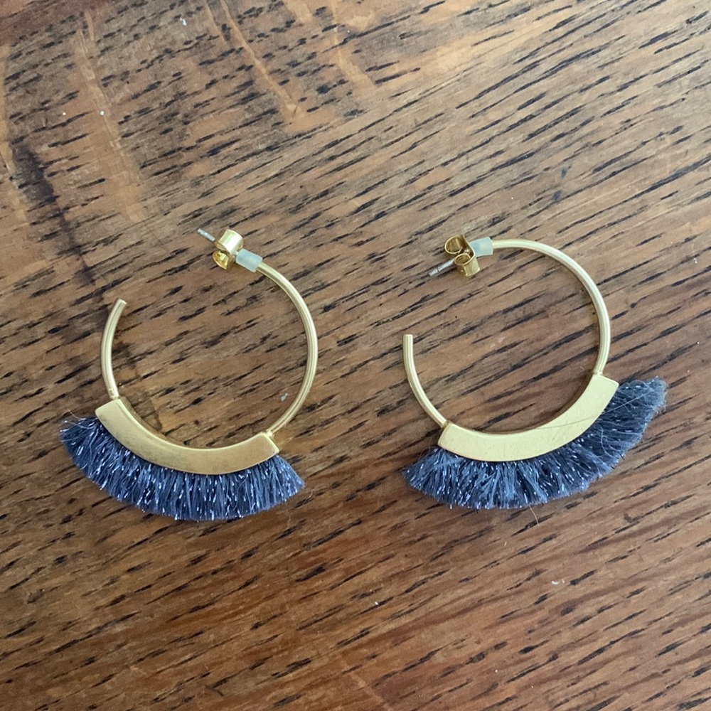 Madewell tassel hoops